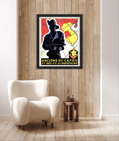 Affiche Indochine anciens du CEFEO