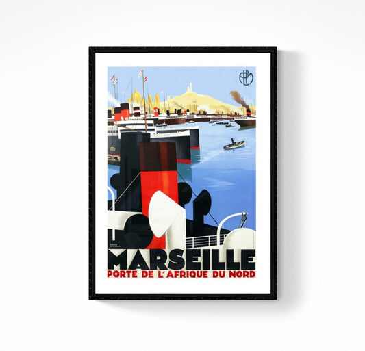Affiche Marseille porte Afrique du Nord