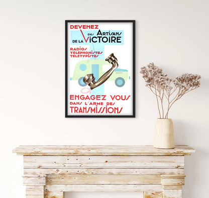 Affiche recrutement militaire engagez vous transmissions