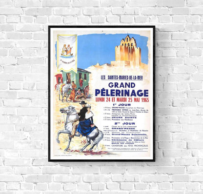 Affiche Sainte Marie de la Mer Pèlerinage 1975